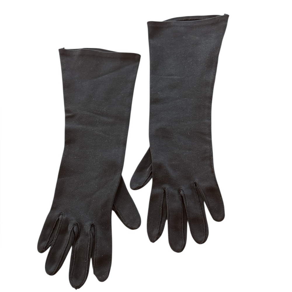 Vintage Black Women's Gloves formal mid arm length